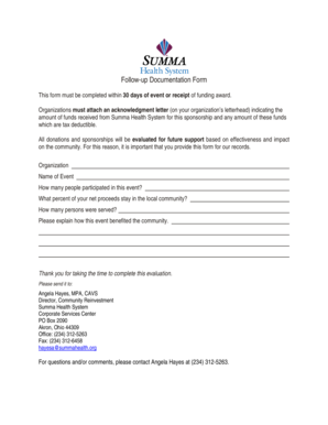 Follow Up Documentation Form Summahealth 2014