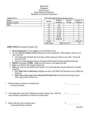 Math 050  Form