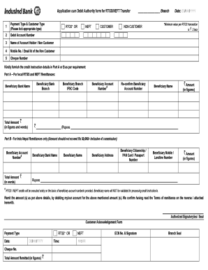 Indusind Bank Rtgs Form Excel