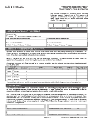 Etrade Beneficiary Form