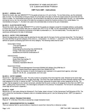 Form 3461 Instructions