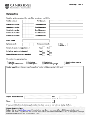 Malpractice Form