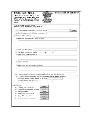 Sh 9 Form
