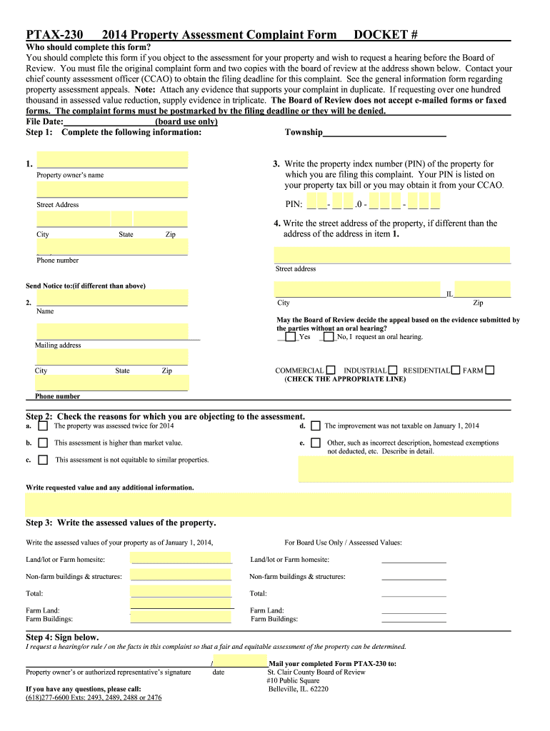  St Clair County Il Hotel Tax Form 2014-2024