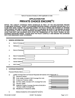 PRIVATE CHOICE ENCORE !! Hartford Financial Products HFP  Form