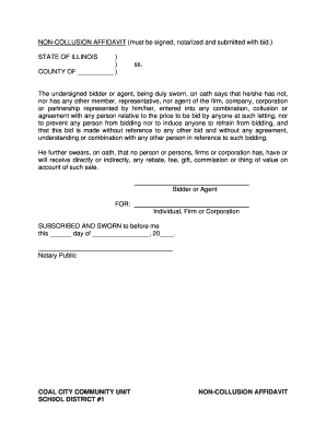 Notarized Affidavit  Form