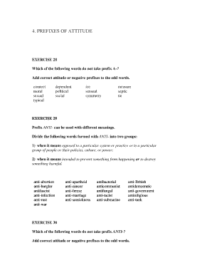 Prefix of Attitude  Form