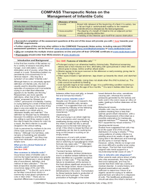 COMPASS Therapeutic Notes on the Management of Infantile Colic Hscbusiness Hscni  Form