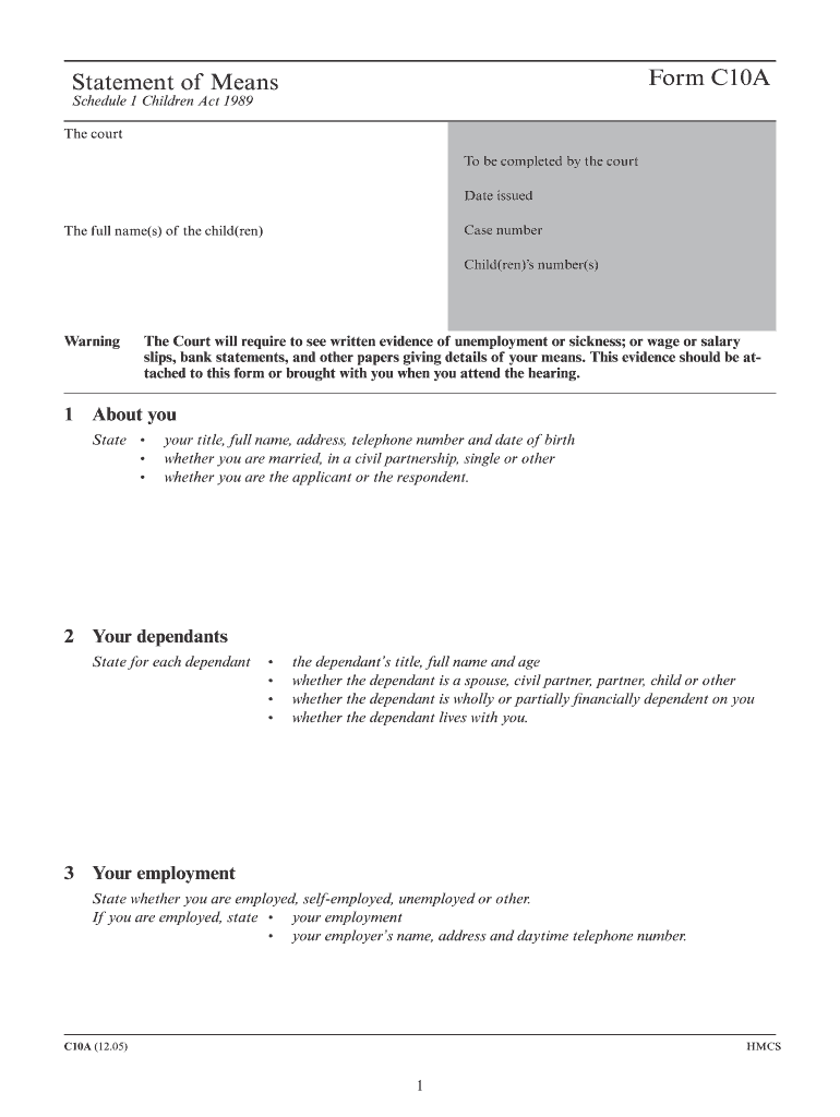  C10a Form 2005-2024