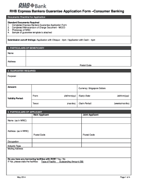 Rhb Bank Guarantee Application Form