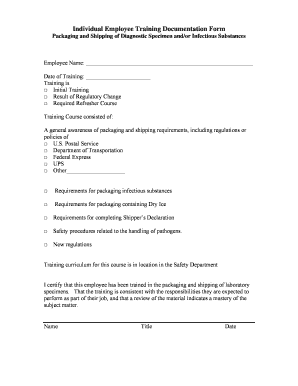 Employee Retraining Form