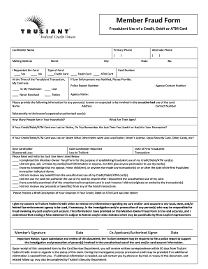 Truliant Dispute Charge  Form