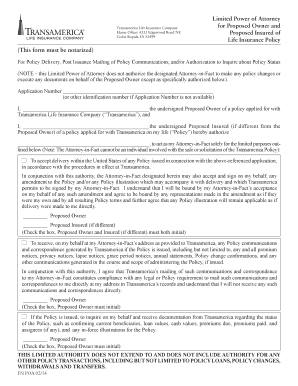 This Form Must Be Notarized Limited Power of Attorney for