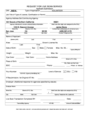 How to Fill Out Live Scan Form