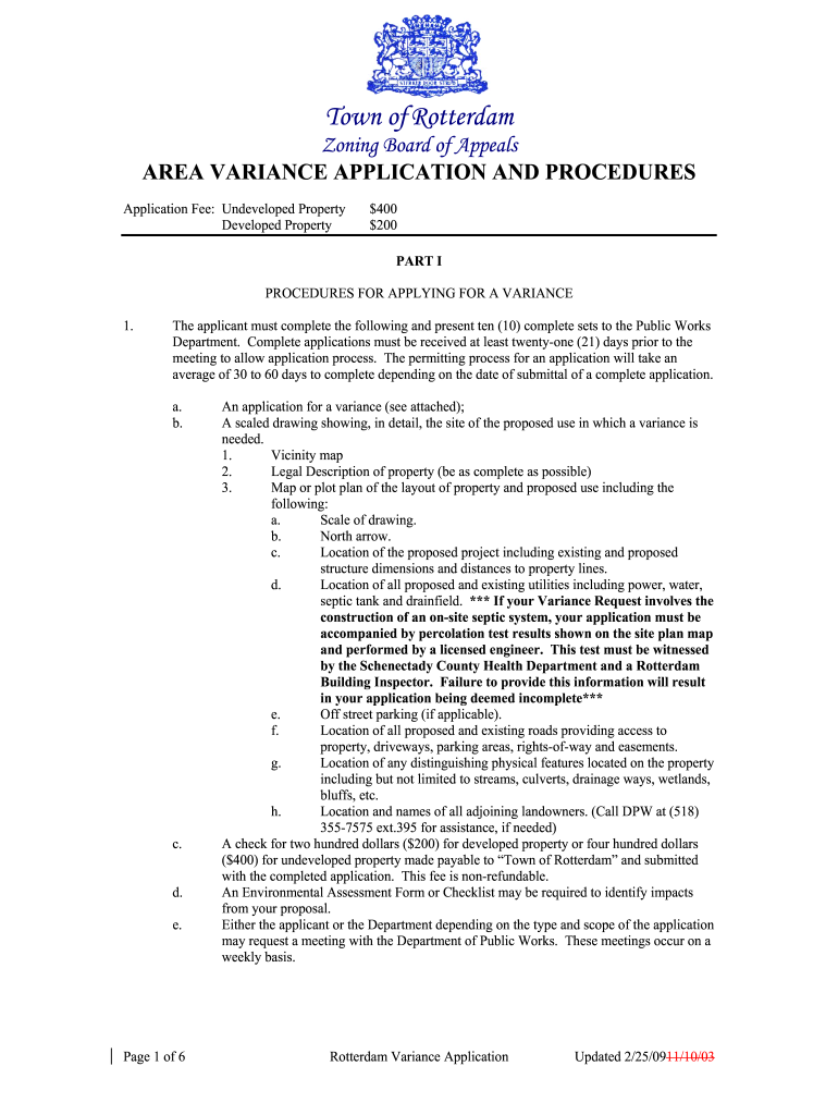  Rotterdam Town Board Form 2009-2024