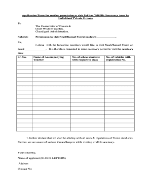 Kansal Forest Permission  Form