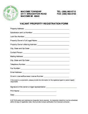 Property Registration Form PDF