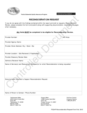 Reconsideration Request Form PDF Delmarva Dfmc Florida