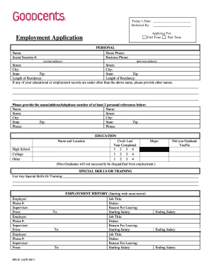 Goodcents Application  Form