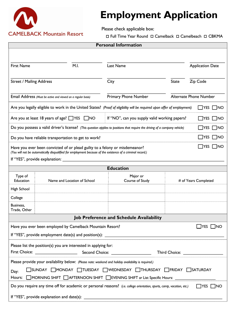  Camelback Application 2011-2024