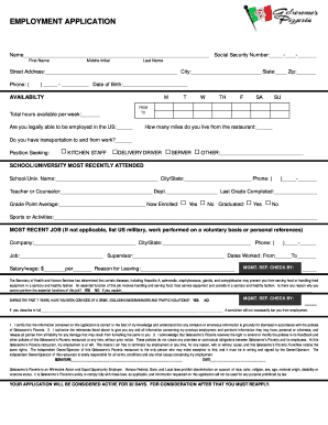 Gelsosomos Employment Form