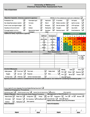  Chemical Hazard Assessment Form 2006-2024