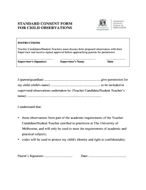 Observation Consent Form Template