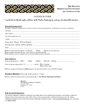 Orphanage Registration Form