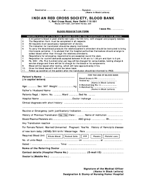 Blood Requisition Form