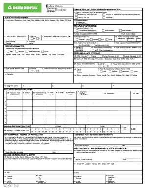 Delta Dental Printable Claim Form