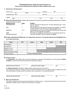 Immunization Record Form Knox County Schools Knoxschools