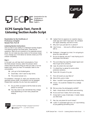 Ecpe Answer Sheet PDF  Form