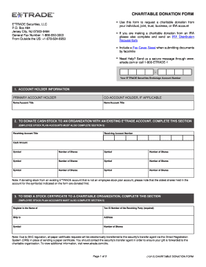 How to Donate Stock to Charity Etrade  Form