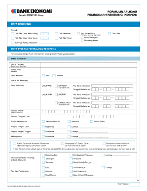 Contoh Formulir Bank