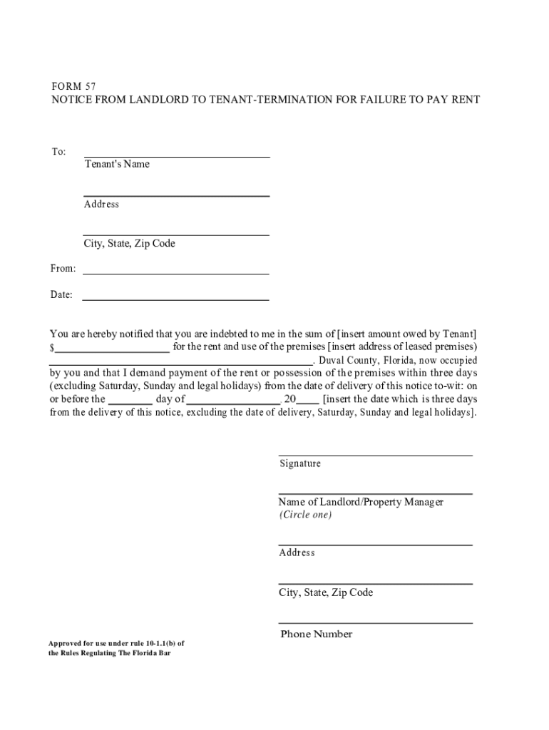 Duval County Eviction Packet  Form