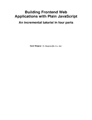 Building Front End Web Apps with Plain Javascript PDF  Form