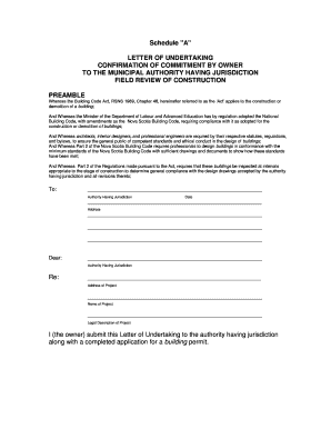 Sample Letter of Undertaking Responsibility  Form