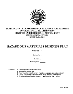 california hazardous materials business plan requirements