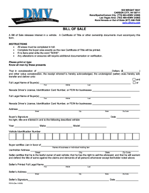 RD104 Bill of Sale City of Las Vegas Lasvegasnevada  Form