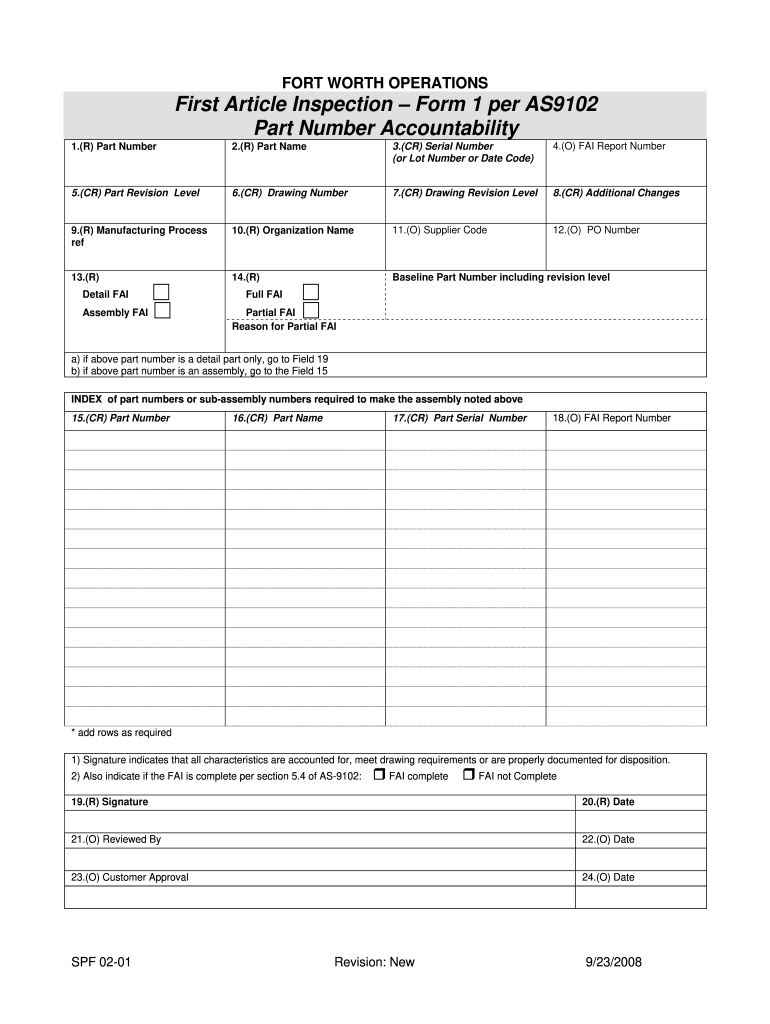 As9102 Form 2