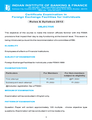 Foreign Exchange Facilities for Individuals Iibf PDF  Form