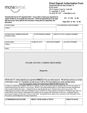 Mcna Dental  Form