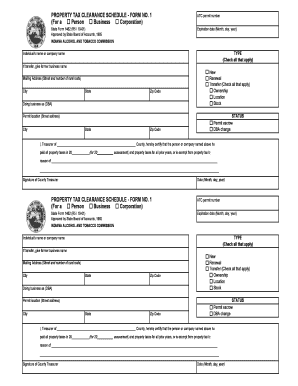 Property Tax Clearance Schedule Double Indiana Tippecanoe in  Form