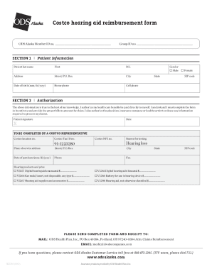 Costco Hearing Aid Form