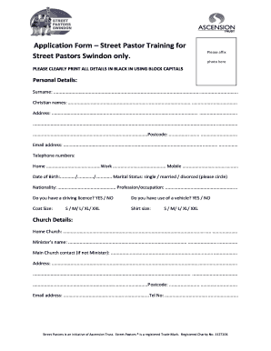 Pastor Application Form