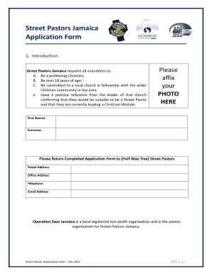 Pastor Application Form