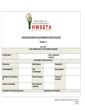 Hwseta Online Application  Form