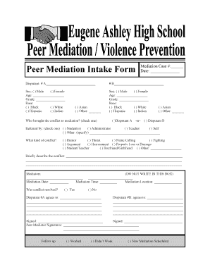 Mediation Intake Form