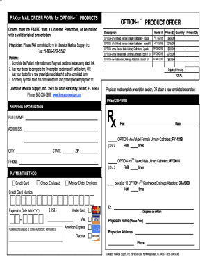 Liberator Medical Supply Online Ordering  Form