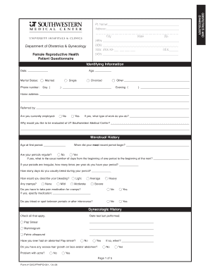  Reproductive Health Questionnaire PDF 2008-2024